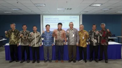 Jajaran Direktur Baru Bank Woori Saudara di area di RUPST 2025