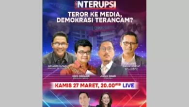 Waktu senja Hal ini Teror ke Media, Demokrasi Terancam? pada INTERUPSI sama-sama Ariyo Ardi, Anisha Dasuki kemudian Para Narasumber Kredibel Lainnya Live dalam tempat iNews