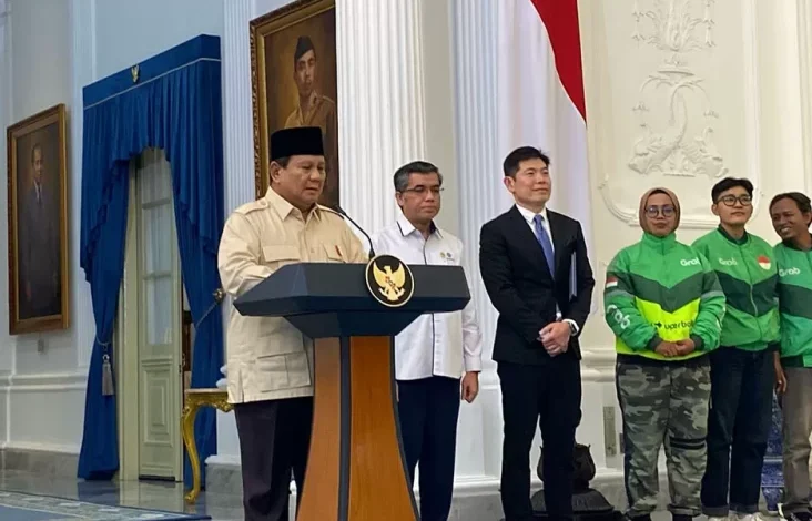 Ojol lalu Kurir Online Dijamin Dapat THR, Prabowo: Dalam Bentuk Uang Tunai