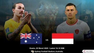 Indonesi vs Australia ditayangkan dalam di dalam area ini